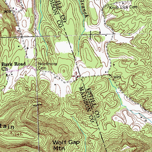 Topographic Map of Combs Post Office (historical), KY
