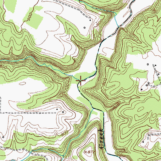 Topographic Map of Tanyard Branch, KY