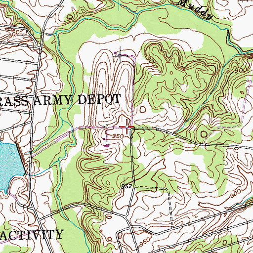 Topographic Map of Colyer Post Office (historical), KY