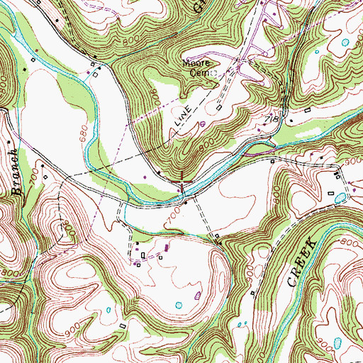 Topographic Map of Barnes Mill (historical), KY