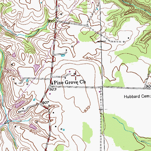 Topographic Map of Evergreen Farm (historical), KY
