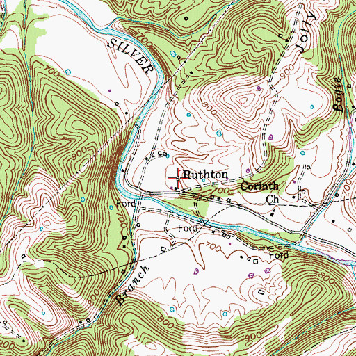 Topographic Map of Ruthton Post Office (historical), KY
