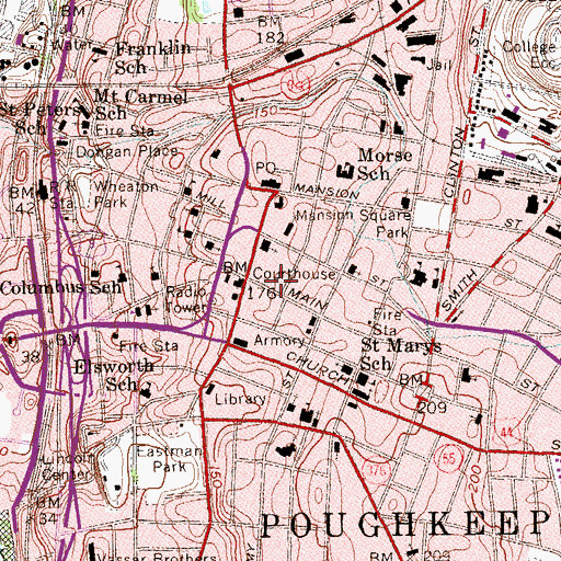 Topographic Map of Rialto Theatre (historical), NY