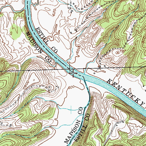 Topographic Map of Oldham Ferry (historical), KY