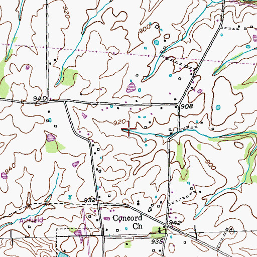 Topographic Map of Webber Sales Branch, KY