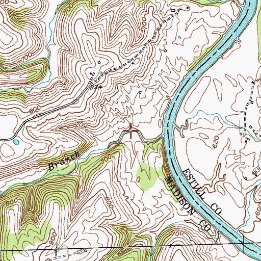 Topographic Map of Falling Rock, KY