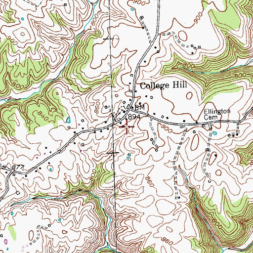 Topographic Map of South Methodist Episcopal Church (historical), KY