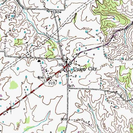 Topographic Map of Rest Haven (historical), KY