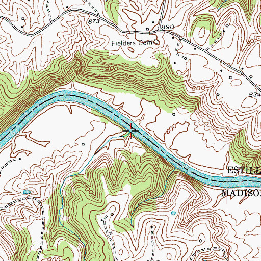 Topographic Map of Morgan Branch, KY