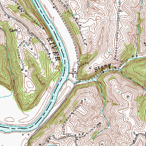 Topographic Map of Delpha Post Office (historical), KY