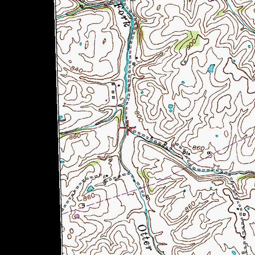 Topographic Map of Campbells Branch, KY