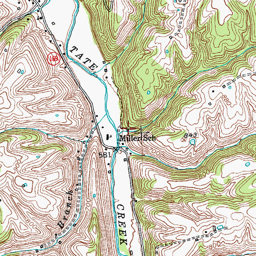 Topographic Map of Perkins Post Office (historical), KY