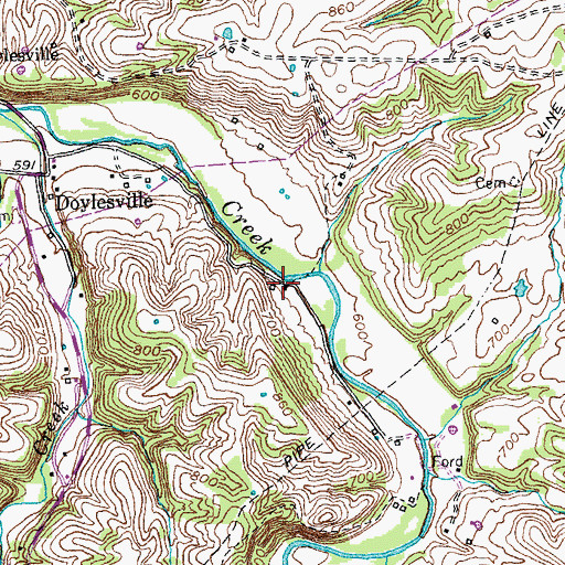 Topographic Map of Oggs Mill (historical), KY