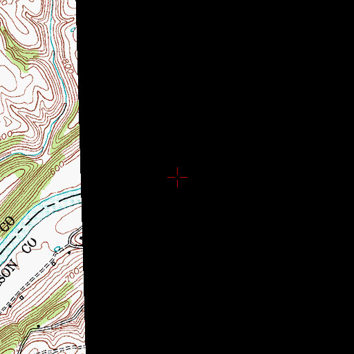 Topographic Map of Crews Ferry (historical), KY