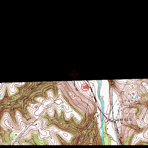 Topographic Map of Amster Post Office (historical), KY