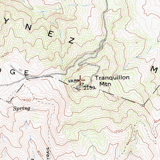 Topographic Map of Tranquillon Mountain, CA
