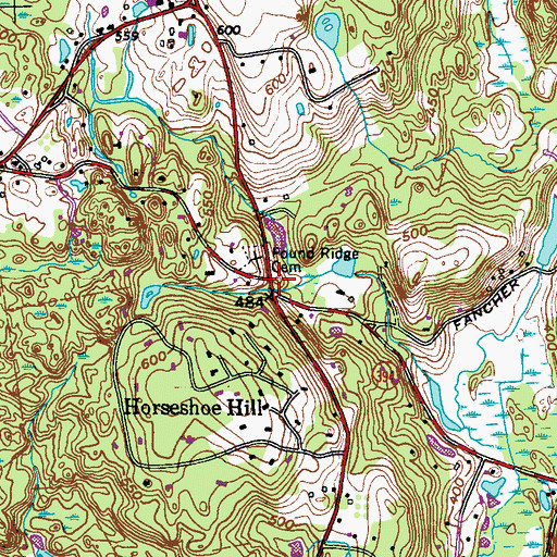 Topographic Map of Murphy's Corner, NY