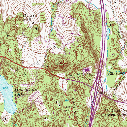 Topographic Map of Nonames Hill, NY