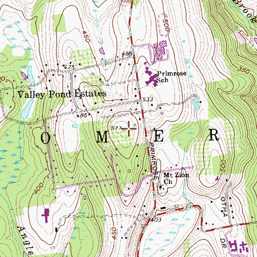 Topographic Map of Mount Zion, NY