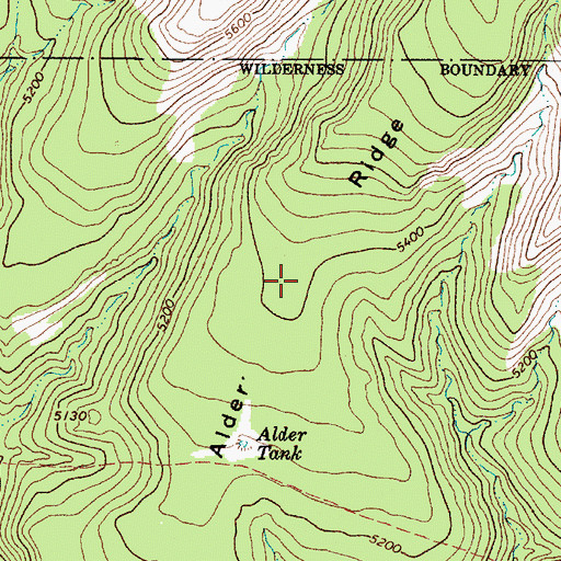 Topographic Map of Alder Ridge, AZ