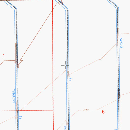 Topographic Map of Trifolium Eleven Drain, CA