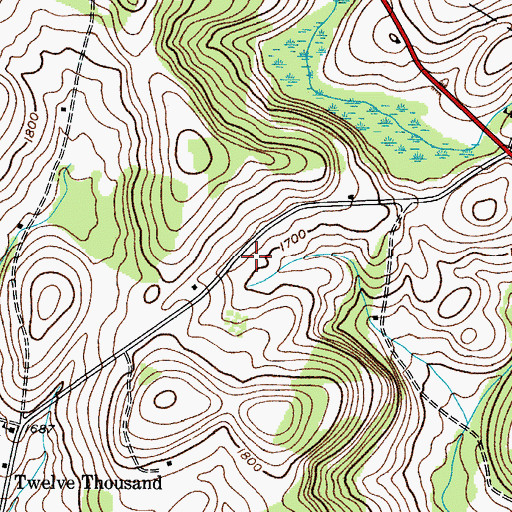 Topographic Map of Dancing Veggie Farm, NY