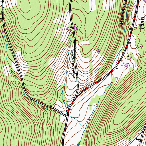 Topographic Map of Jamaica Dream Farm, NY