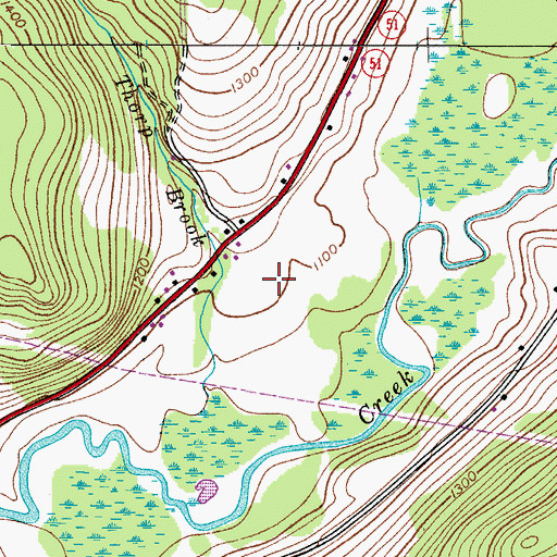 Topographic Map of Kinnie Ridge Farm, NY