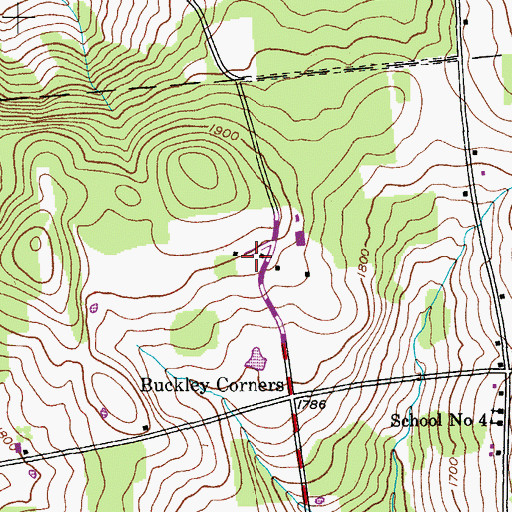 Topographic Map of Milfer Farm, NY