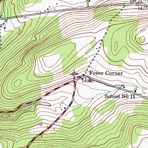 Topographic Map of Southwind Farms, NY