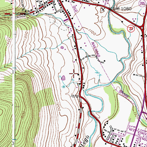Topographic Map of Waterhill Farm, NY