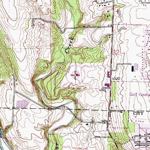 Topographic Map of Shel Mar Mobile Home Park, OH