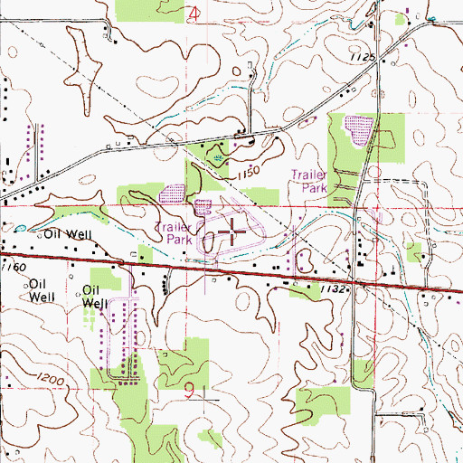 Topographic Map of Wooster Rolling Wheels, OH