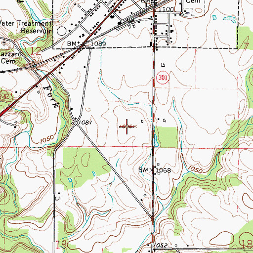 Topographic Map of Lea Crest Estates Mobile Home Park, OH