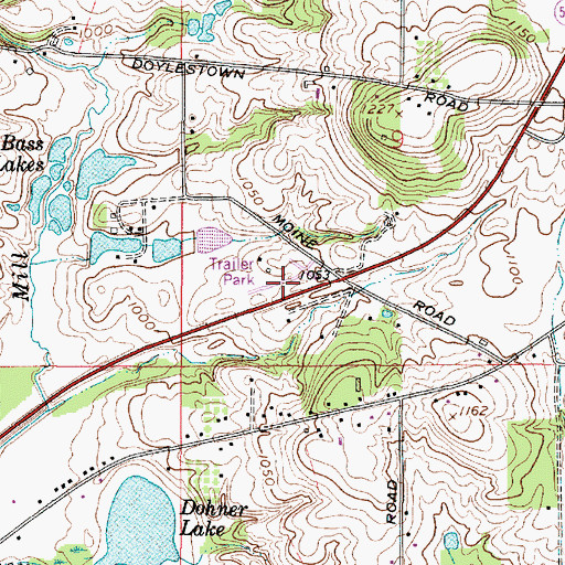 Topographic Map of M And C Mobile Village, OH