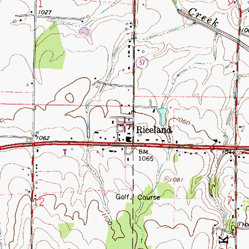 Topographic Map of Whispering Pines Estates, OH
