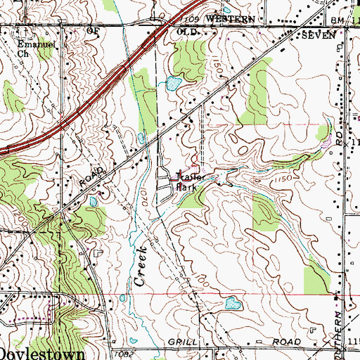 Topographic Map of Sundial Mobile Home Park, OH