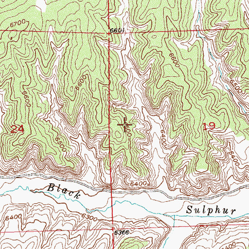 Topographic Map of Piceance Creek Basin, CO