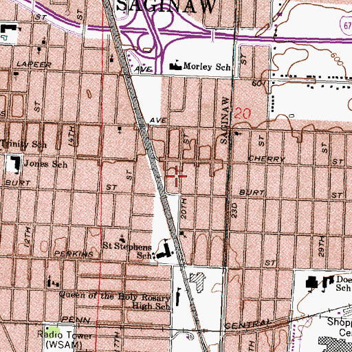 Topographic Map of Church of God in Christ, MI