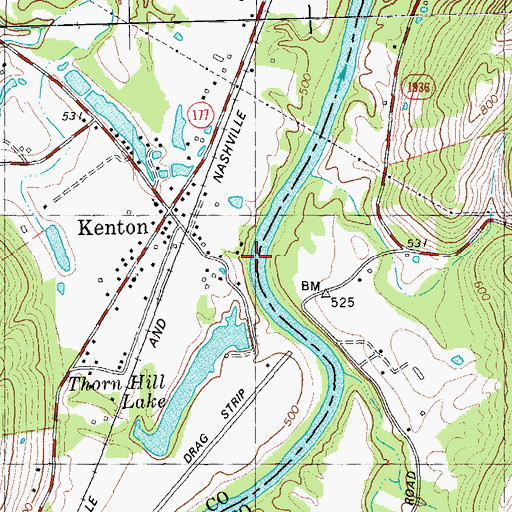 Topographic Map of Benton Ferry (historical), KY
