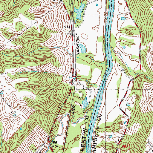 Topographic Map of Winston Railroad Station (historical), KY