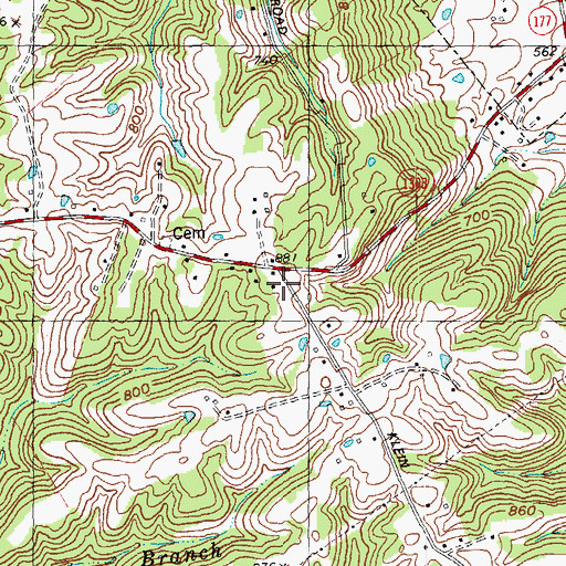 Topographic Map of Visalia Hill, KY