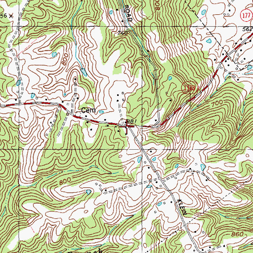 Topographic Map of Visalia Hill School (historical), KY