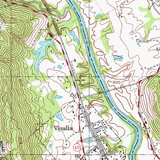 Topographic Map of New Canton Post Office (historical), KY