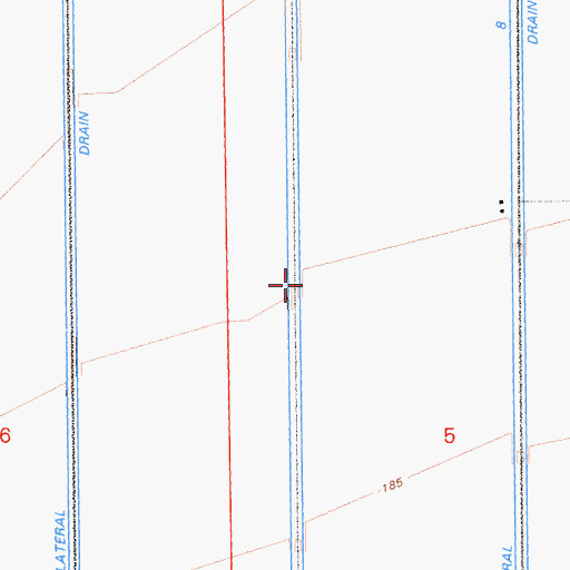 Topographic Map of Trifolium Nine Drain, CA