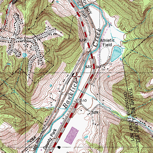 Topographic Map of Weavers Mill Post Office (historical), KY