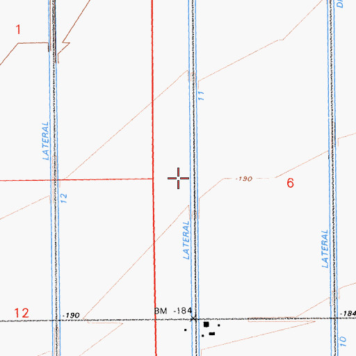 Topographic Map of Trifolium Lateral Eleven, CA