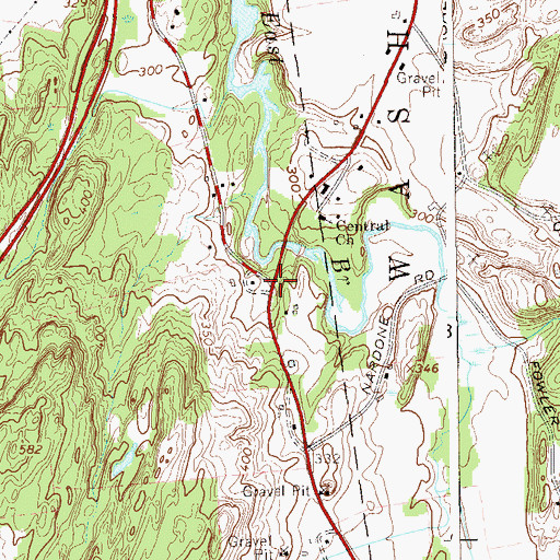 Topographic Map of Bloomvale Historic District, NY