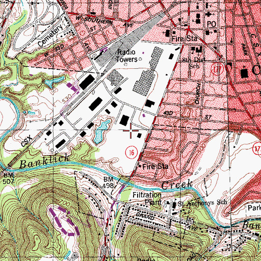 Topographic Map of SOHIO Industrial Park, KY