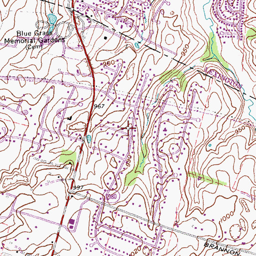 Topographic Map of Allandale Farm (historical), KY